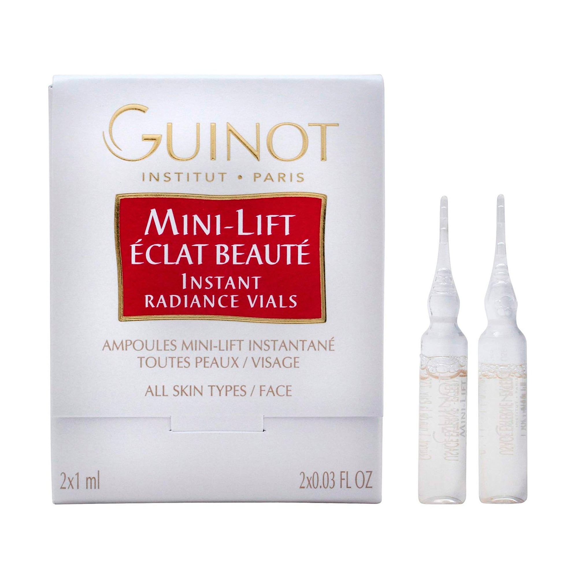 Ампули для миттєвого ліфтингу обличчя Guinot Mini-Lift Eclat Beauty, 2*1 мл