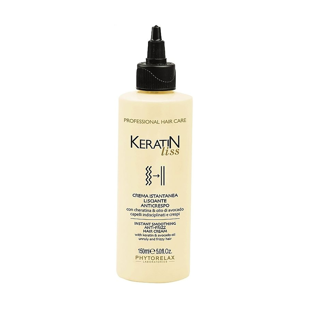 Крем Phytorelax Laboratories Keratin Liss Instant Smoothing Anti-Frizz Hair Cream для миттєвого розгладження волосся, 150 мл