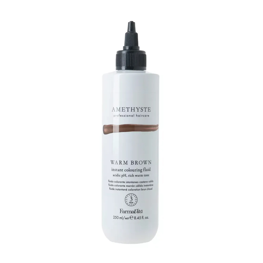 Рідина для миттєвого фарбування волосся FarmaVita Amethyste Instant Colouring Fluid, Warm Brown, 250 мл